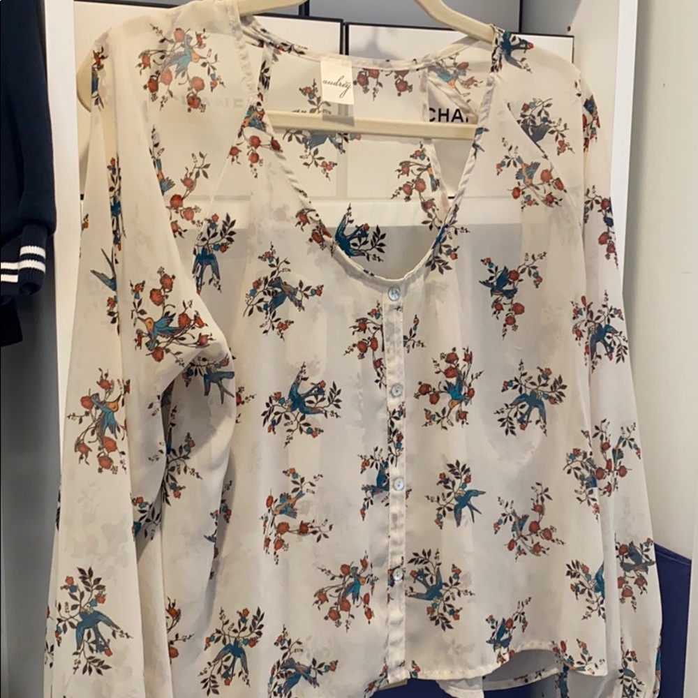 Chiffon Slightly Cropped Blouse
